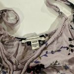 American Eagle  Lavender Floral Sleeveless Wide‎ Leg Jumpsuit Size S Photo 6