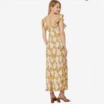 Madewell  Angelina Chamomile Tea Yellow Floral Flutter Sleeve Maxi Dress Size 0 Photo 3