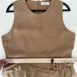 Everlane The Linen Belted Midi Dress 8 Tan Flax Minimalist Quiet Luxury Elegant Photo 9