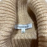 Tan Cable Knit Cropped Turtleneck Sweater Brown Size L Photo 5