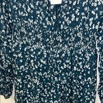 Floral Long Sleeve Dress with smocked waist Green Size L Photo 1