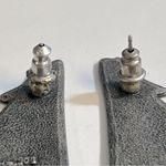 JJ Jonette Vintage Coyote Southwestern Pewter Earrings Silver Photo 8