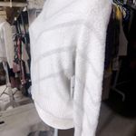 The Comfy CALLIGRAPHIE starlit wonder white grey striped sweater long sleeve crewneck NWT New with tag  Same day shipping  Smoke and pets free  Super warm and soft  Photo 0