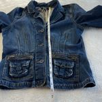 Old Navy Vintage Denim Jean Jacket Womens Sz L Blue Festival Y2K Trucker Western Photo 6