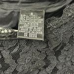 August Silk Vintage  Black Lace Lagenlook Long Sleeve Zip Back Midi Dress Size 6 Photo 10