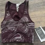 Athleta NWT aurora seamless shine crop rib tank Spiced Cabarnet XS Photo 2
