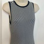 Commence NWT Commense Contrast Trim Stripe Knit Black And White Dress Size Large Photo 3