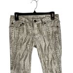 Free People Women's Size 27 Cream Brown Printed Boho Desert Skinny Jeans Photo 1