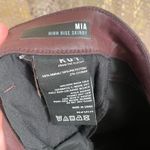 Kut From The Kloth  Mia High Rise Skinny Wet Look Bordeaux Jeans 14 NWT Photo 6