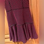 Saks 5th Avenue Saks Fifth Avenue RED LABEL Geo Print Drop Waist Dress w/ Leather Trim Vintage‎ Photo 5