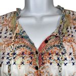 LOLA AUSTRALIA Bohemian Tassel Tie L/S Boho Top Blouse Medium White Photo 2