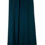 Entro  Satin Wide Leg Pants Green Elastic Waist High Rise Flowy Womens S Photo 0