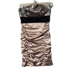 City Studio Lilac Purple Sequins Ruched Strapless Prom Dress Women SZ 1 Photo 8