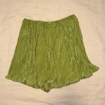Lulus Casually Luxe Lime Green Satin Plisse Shorts - Size XS Photo 4