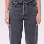 AGOLDE Echo Taper Jean Flip Waistband Zephyr Wash Black Size 27 NWT Photo 0