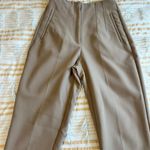 ZARA High Waisted Pants in Taupe Brown Photo 2