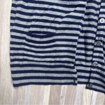 Gap  Women's Navy Blue and Gray Striped Lightweight Cardigan, Size Large Photo 2