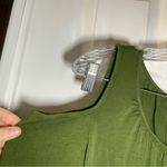 Heart & Hips  Green Cold Shoulder Bell Sleeve Ruffle Hem Blouse M Photo 3