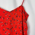 Gap  Red Black Floral V-Neck Cami Tank Top XS Photo 3