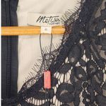 Metisu Black Lace Overlay Sheath Dress with Ruffle & Bow Women’s Size Small Photo 2