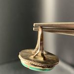 Large Natural Turquoise VTG Navajo Sterling Silver Ring Rope Bezel Size 5.5 Blue Photo 5