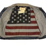 Shyanne New American Flag Print Denim Jean Vest Size XL Photo 3