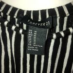 Forever 21 Black & White Off the Shoulder Striped Romper Photo 3