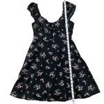 Ultra Flirt Floral Black fit and Flare Babydoll Dress Photo 1