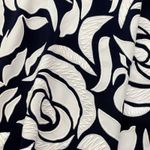 Roz & Ali | Textured Rose Print White & Navy Open Front Jacket | Large Photo 2