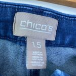 Chico's  Womens High Waisted Denim Jeans Straight Leg Stretch Size M 1.5 Photo 6