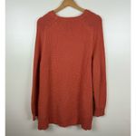 Soft Surroundings Womens Chamonix Cable Knit Chunky Sweater in Orange Sz M Fall Photo 6