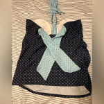 Motherhood Maternity Tankini Medium Blue Polka Dots Photo 1