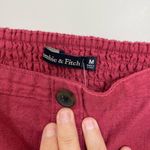 Abercrombie & Fitch NWT Burgundy Button-Front Crop Top w/Suspender Straps size M Photo 1