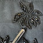 Bebe Black Beaded Evening Purse – Floral Shoulder Bag Photo 8