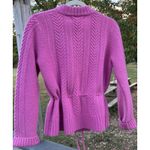 Vtg Cambridge Dry Goods Lambswool Angora Blend Sweater Zip Up Cardigan Pink L Size L Photo 1