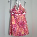 Lilly Pulitzer Halter Dress Y2K Womens Size 10 Coral Pink Photo 4