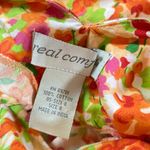 REAL COMFORT Women’s Sz 8 Floral Praire Garden Orange Sleeveless MIDI Dress Photo 1