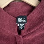 Eileen Fisher 100% Wool Boucle Knit Button Front Stand Collar Top in Cranberry S Photo 1