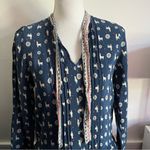 Sea New York • Navy Ivory Red Alpaca Pattern Dress Photo 1