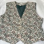 Leslie Fay  Floral Vest - Cream and Black Photo 2