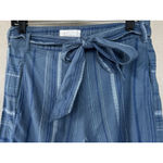 Anthropologie By  XS Blue Linen Blend Laguna Cropped Wide Leg Pant Lagen Beach Photo 5