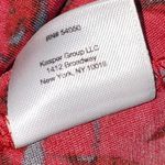 Evan Picone Black Label Red Black Floral Gathered Waist Long Sleeve Dress Sz XL Photo 9