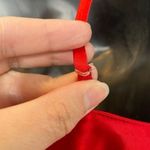 Victoria's Secret Vintage Victoria’s Secret gold label red black lace slip dress long 80s 1980s M Photo 7