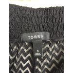 Torrid Swim Cover Up Pants Womens 0 L Black Wide Leg Chevron Open Knit Sheer Photo 3