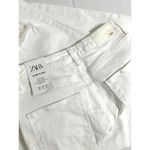 ZARA  Sim Flare high rise white jeans Photo 7