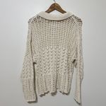 American Eagle NEW  Crochet Long Sleeve Top Size Large NWT Lace Up Boho Beach Photo 5