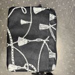 Chico's  Black Navy Blue Tassel Cosmetic Travel Tablet Tech Handbag Clutch NWT Photo 5