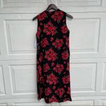 LuLaRoe NWT Women’s Vest Black Red Floral Sleeveless Long Duster Small Photo 2