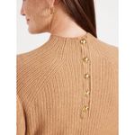 Talbots Mockneck Sweater Dress Women L Petite Toasted Coconut Photo 11