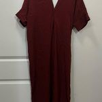 Pacific&Co  Red Belted Midi Dress Size Medium $825 Photo 1